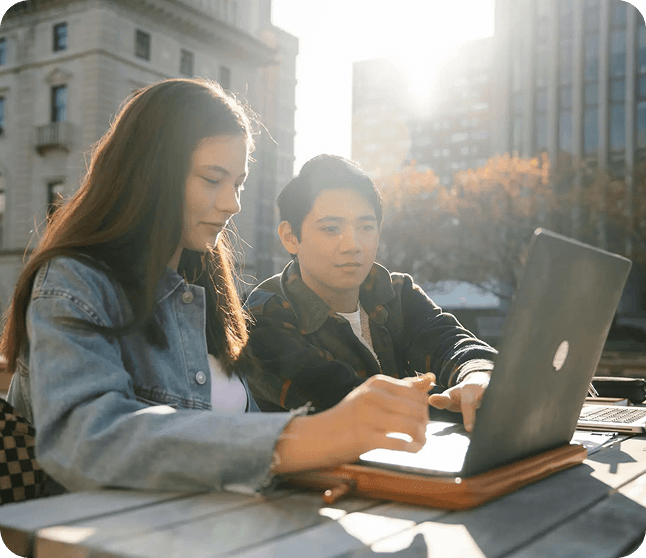 Students collaborating